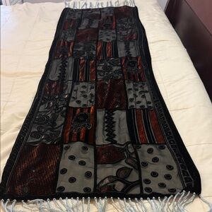 Patchwork Shaw with Fringe